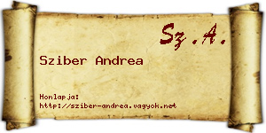 Sziber Andrea névjegykártya