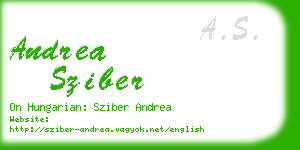 andrea sziber business card